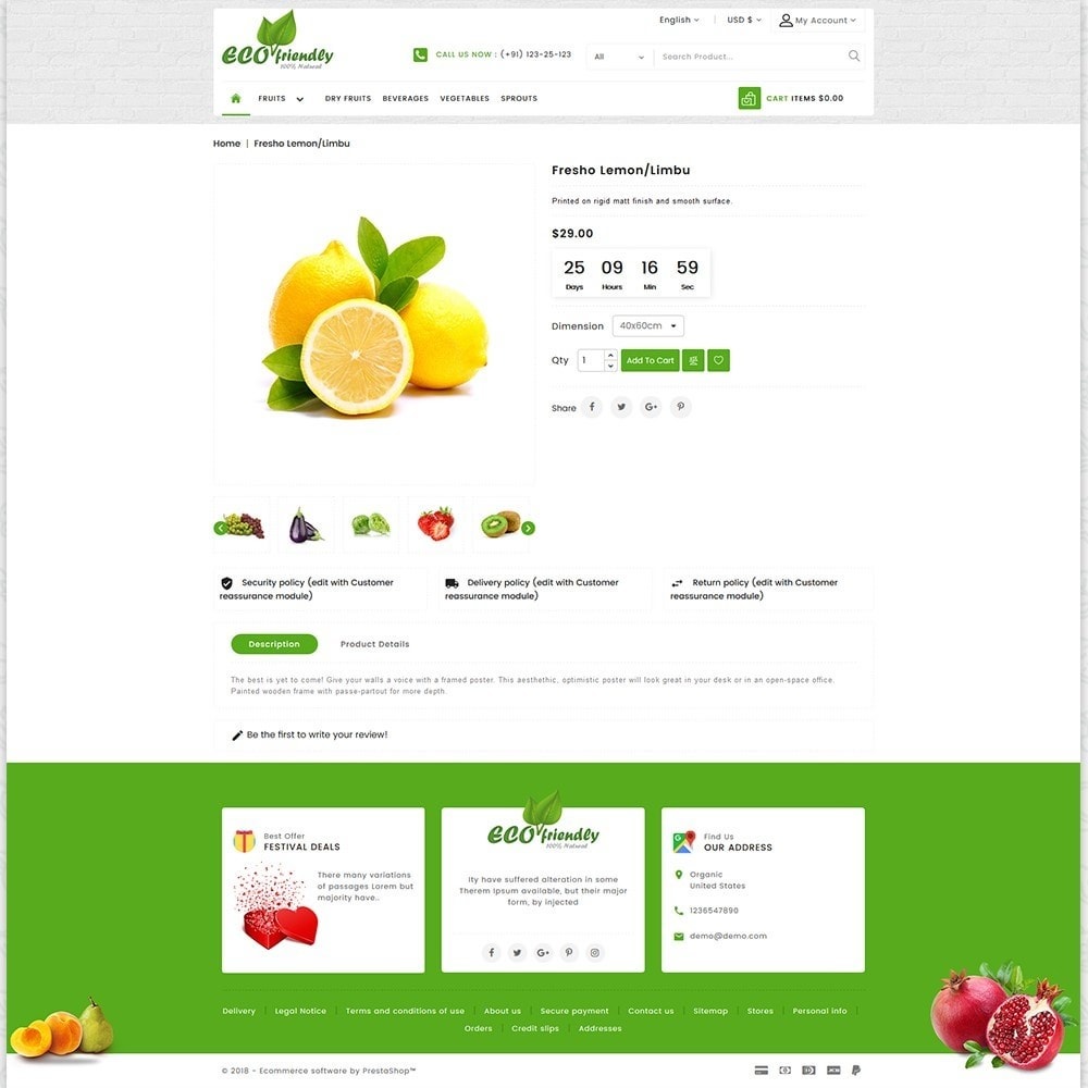 Eco Friendly Organic Food Template Presta Addons Theme Health Beauty Eco Friendly Organic Food Template 5