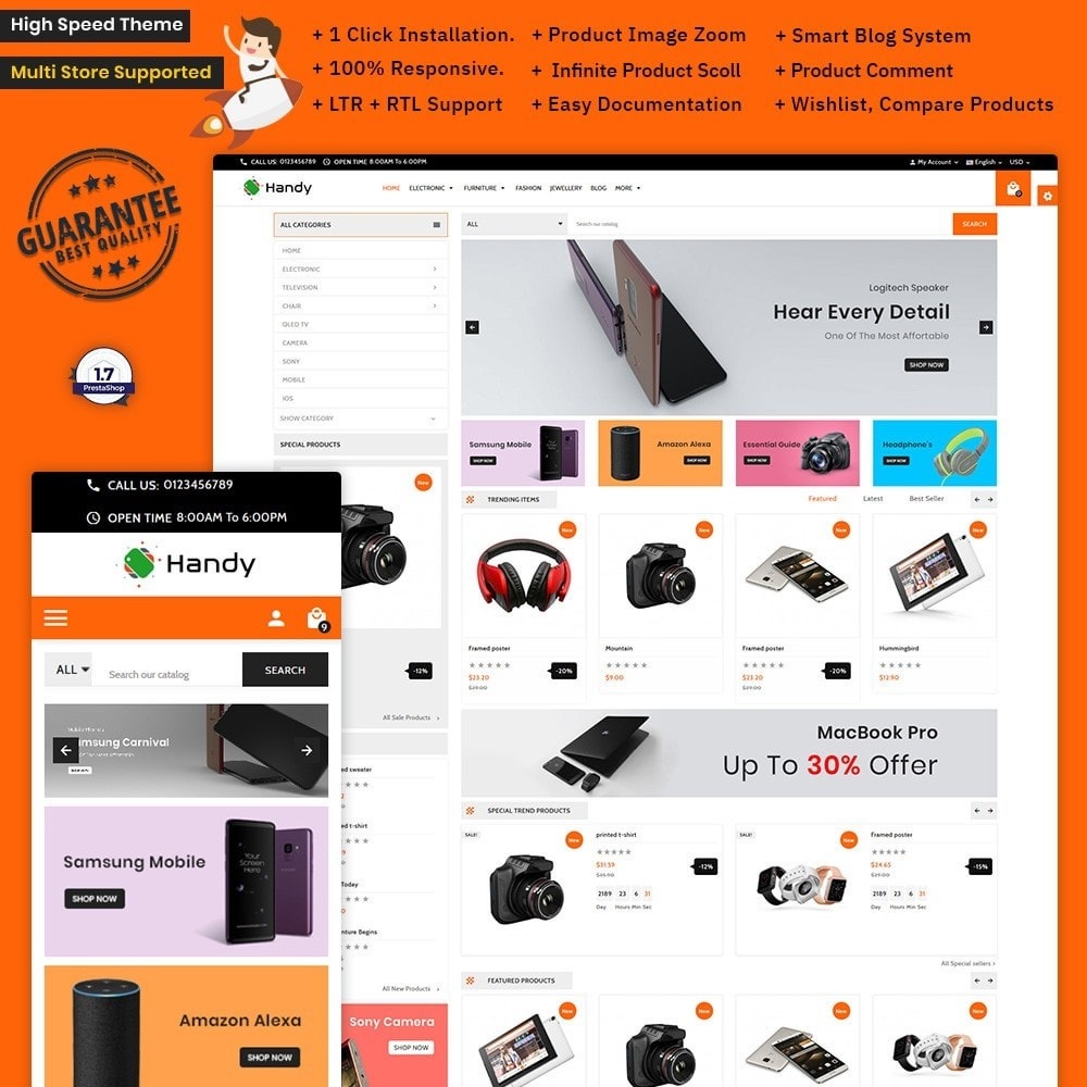 Handy Electra – The Electronic Mega Mall - PrestaShop Addons