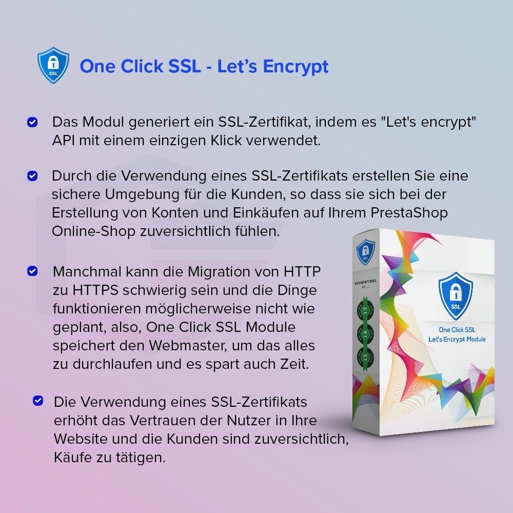 One Click Ssl Lets Encrypt Prestashop Addons