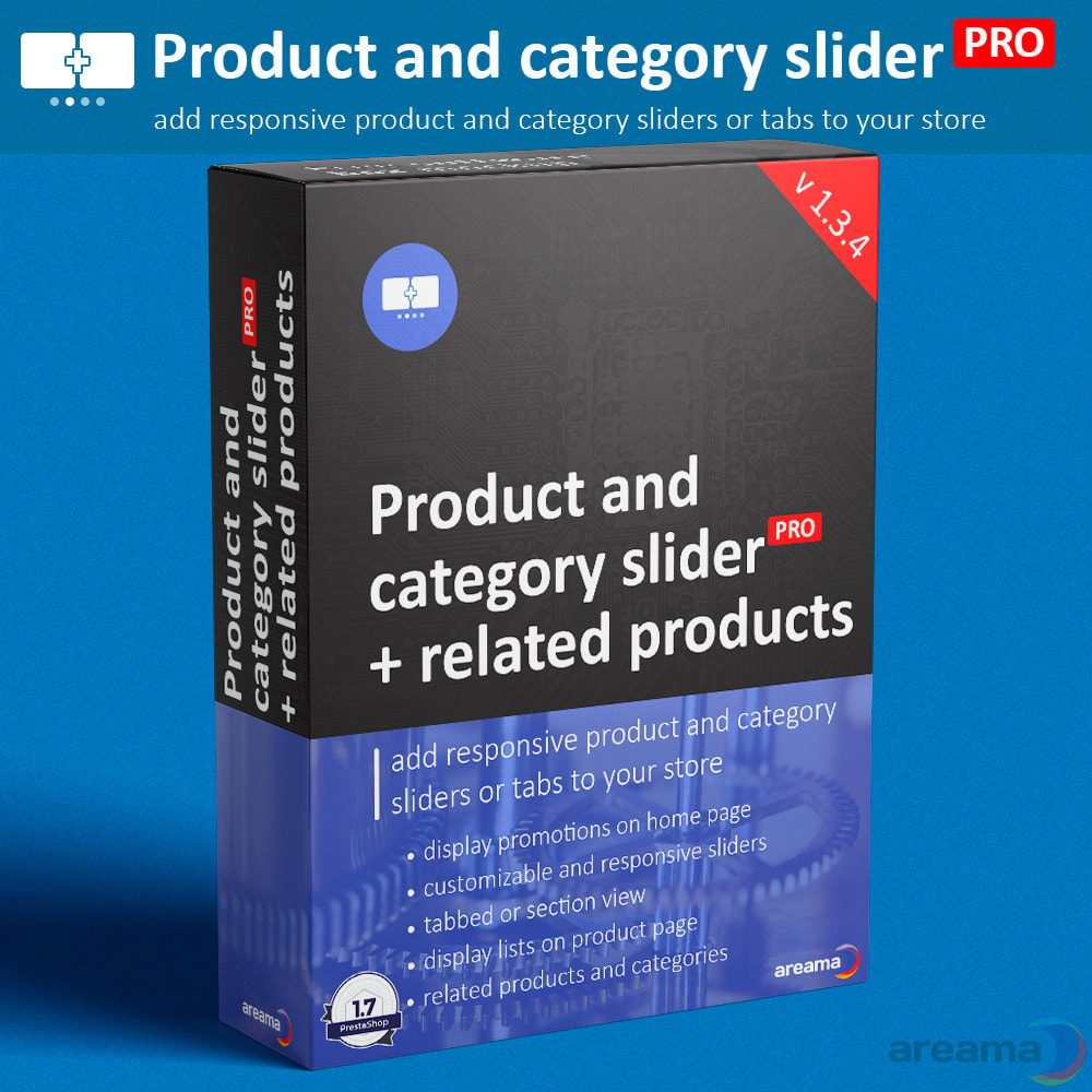 Módulo Product and category slider PRO + related producs Módulos PrestaShopPágina de productoInformaciones adicionales y Pestañas
Módulo Product and category slider PRO + related producs