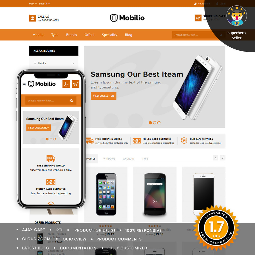  Mobilio  Mobile Electronics Shop  PrestaShop Addons