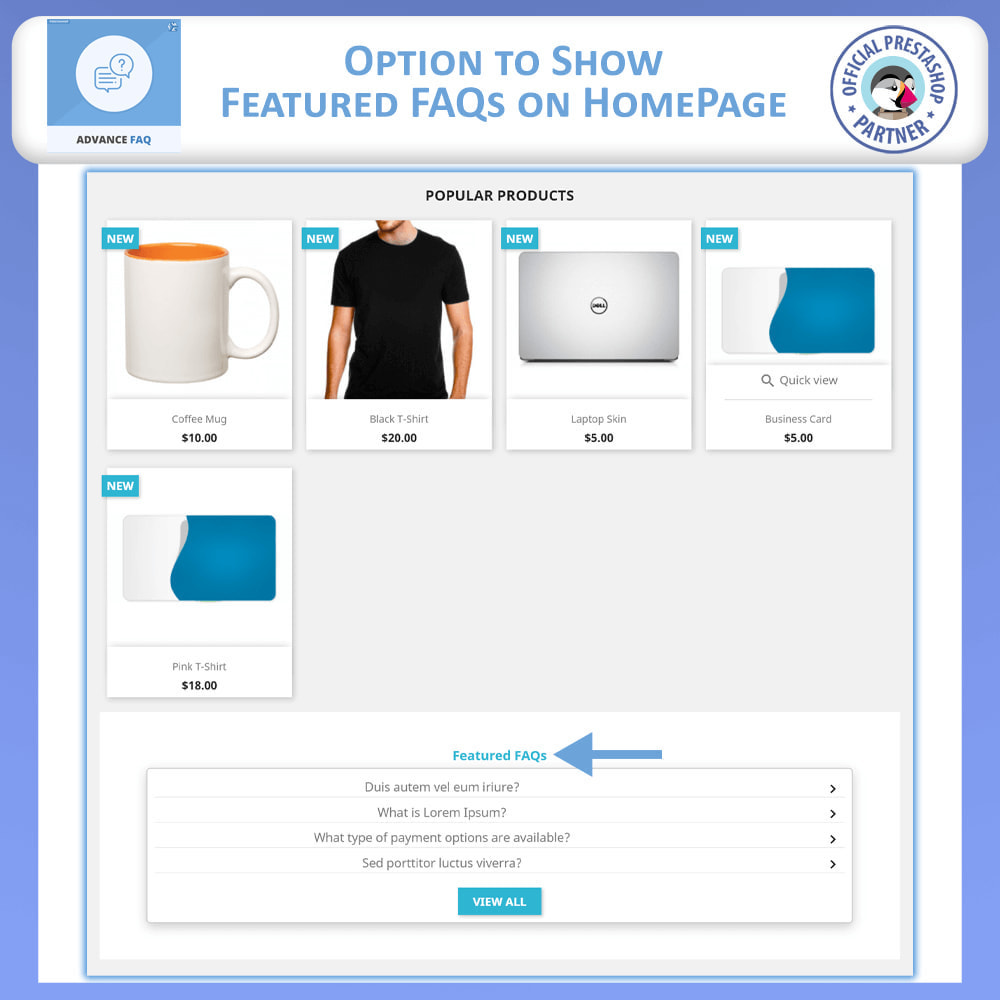 PrestaShop FAQ module