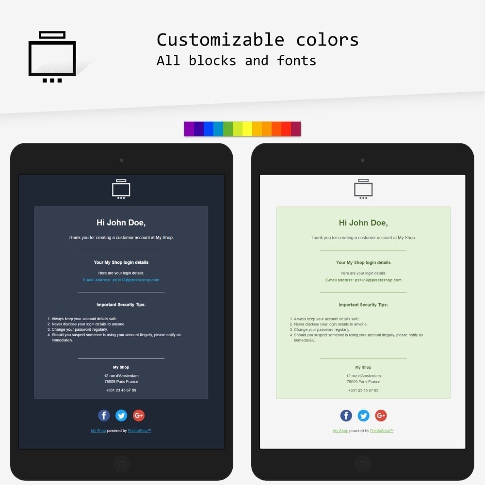  Minimalist Email  templates  PrestaShop Addons