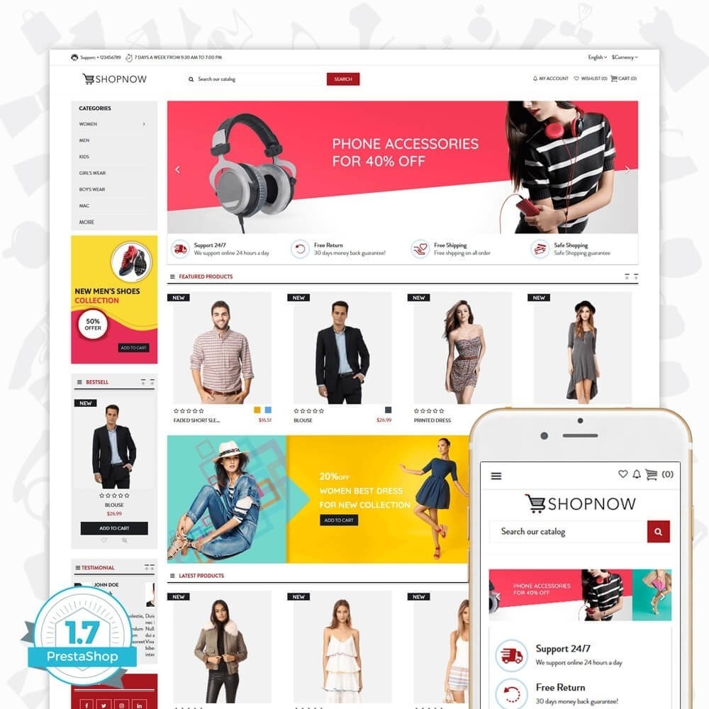 ShopNow V1 Fashion - PrestaShop Addons