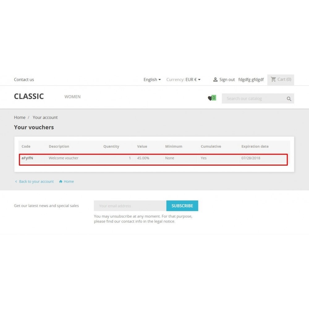Coupons prestashop free